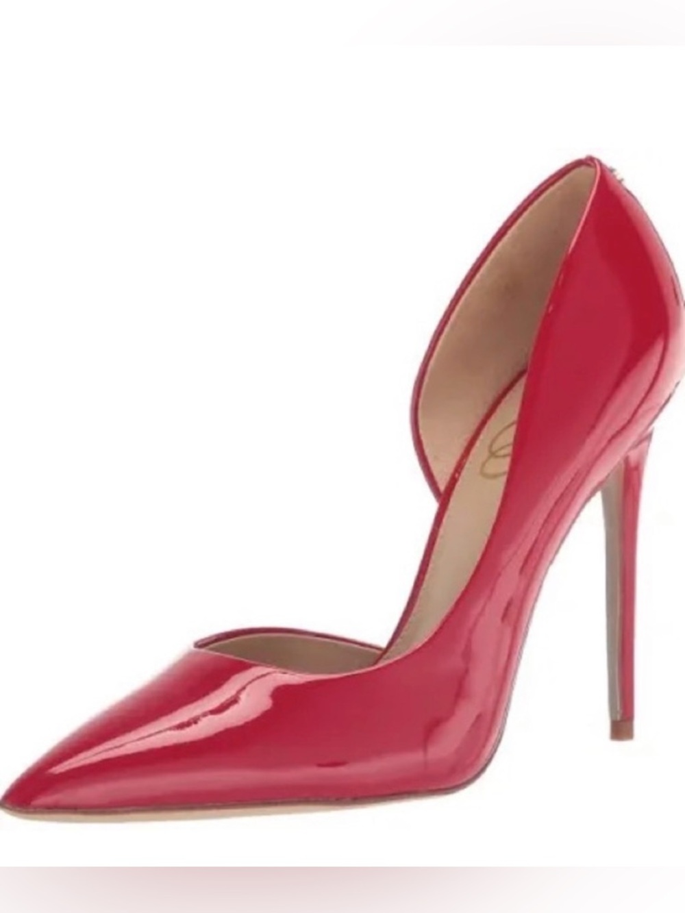 Sam Edelman red patent leather heels cut out pointed toe glam chic shoes